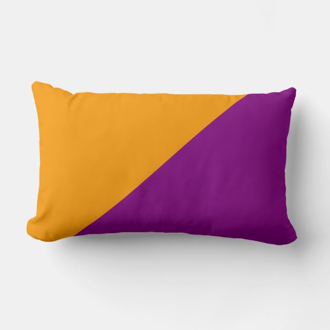 Coussin Rectangle Arrière - plan couleur vive violet et orange (Recto)