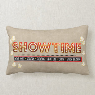Coussin Rectangle Arrière - plan de beige d'oreiller de Showtime de