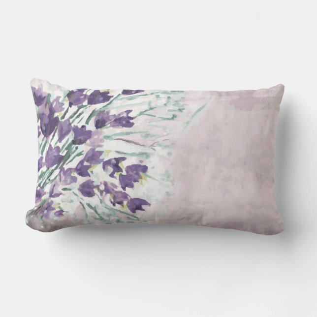 Coussin Rectangle Arrière - plan grunge d'aquarelle avec des cloches (Recto)