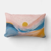 Coussin Rectangle Art Abstrait Ocean Water Landscape rose et bleu P (Recto)