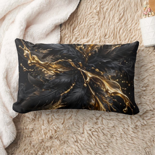 Coussin Rectangle Art de Luxe Glamour Sombre (Couverture)