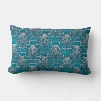 Coussin Rectangle Art Déco bleu