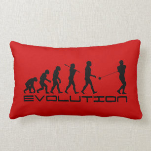 Coussin Rectangle Art d'évolution de sport de jet de marteau