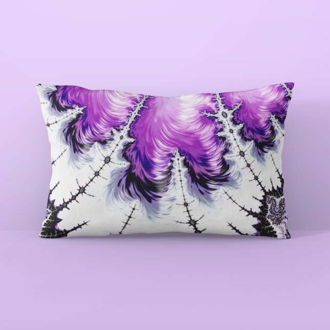 Coussin Rectangle Art Fractal moderne coloré (Créateur téléchargé)