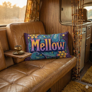 Coussin Rectangle Art Hippie Rétro « Détendu » Psychedelique Groovy