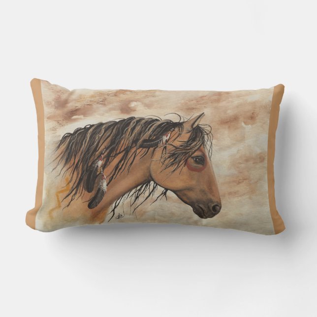 Coussin Rectangle Art majestueux de cheval de série de mustang de (Recto)