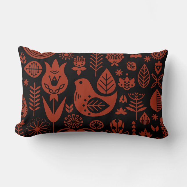 Coussin Rectangle Art Motif nordique scandinave (Recto)