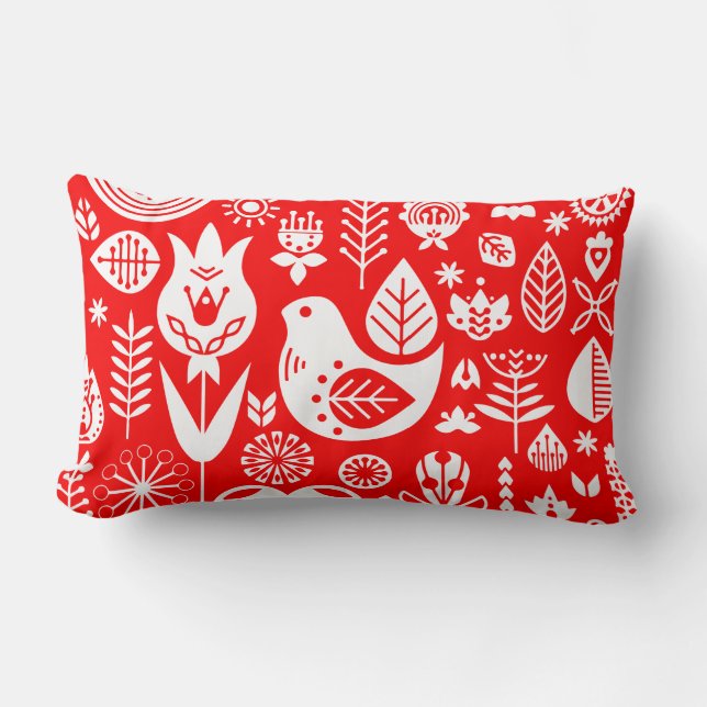 Coussin Rectangle Art Motif nordique scandinave (Recto)