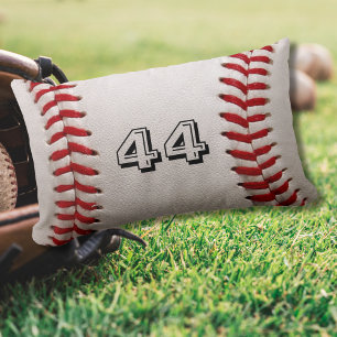 Coussin Rectangle Art personnalisé de numéro de baseball – Photo de 
