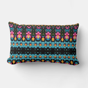 Coussin Rectangle Art populaire floral moderne