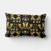 Coussin Rectangle Art populaire scandinave Oiseaux (Verso)