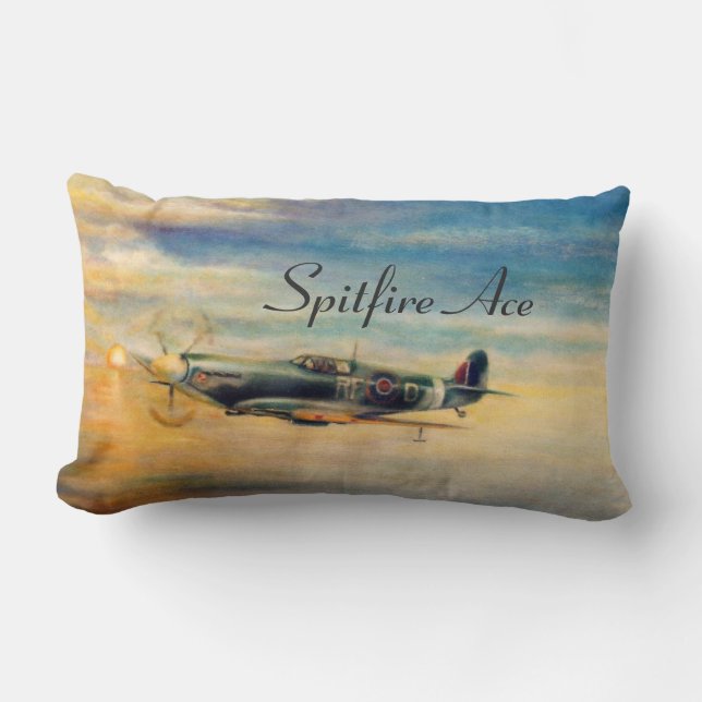 Coussin Rectangle As de Spitfire (Recto)