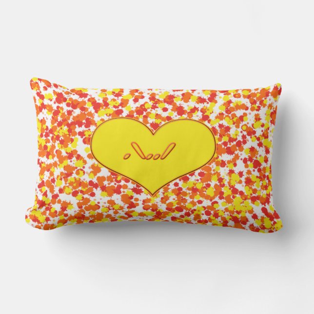 Coussin Rectangle ASL-I Love You with Heart par Shirley Taylor (Recto)
