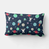 Coussin Rectangle Astronautes Planètes Fusées et Aliens (Verso)