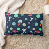 Coussin Rectangle Astronautes Planètes Fusées et Aliens (Couverture)
