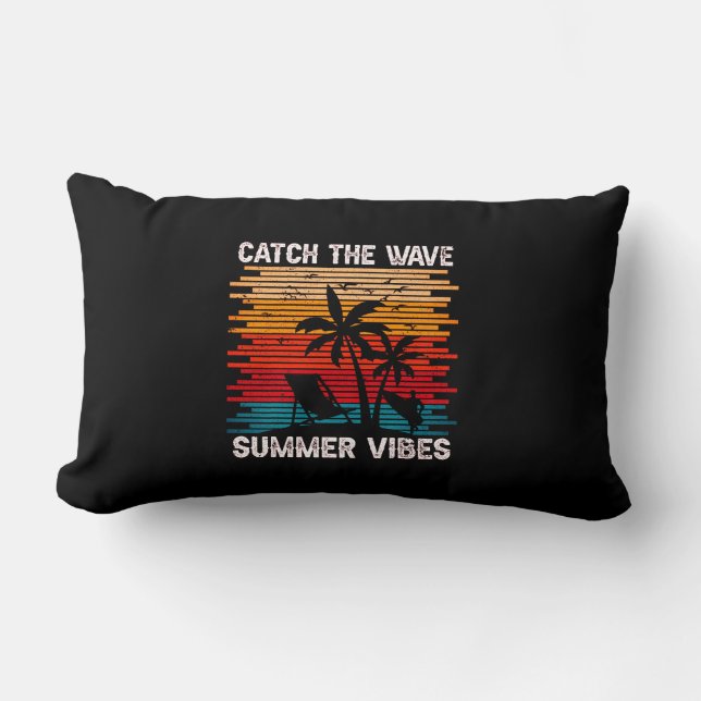 Coussin Rectangle Attraper Les Vibes D'Été De La Vague (Recto)