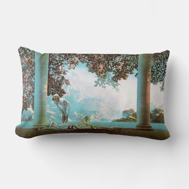 Coussin Rectangle Aube, par Maxfield Parrish (Recto)