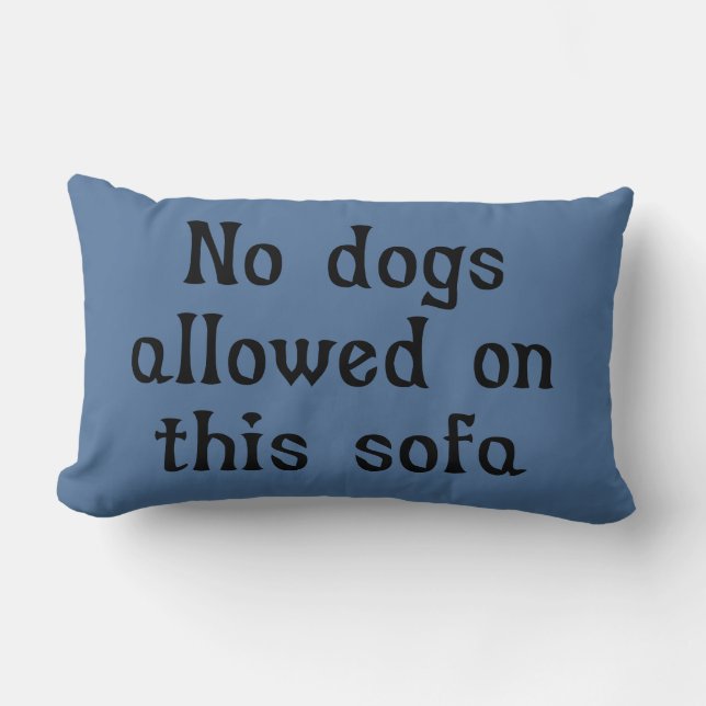 Coussin Rectangle Aucun chien autorisé sur ce canapé (Recto)