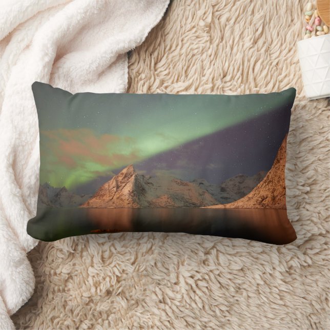 Coussin Rectangle Aurora Borealis, Lumières polaires (Couverture)