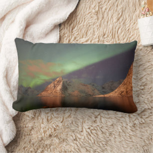 Coussin Rectangle Aurore Boréale, Lumières Polaires