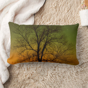 Coussin Rectangle Aurore Boréale & Peuplier