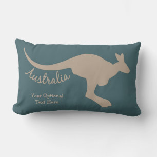 Coussin Rectangle Australie Kangaroo texte et couleurs personnalisés