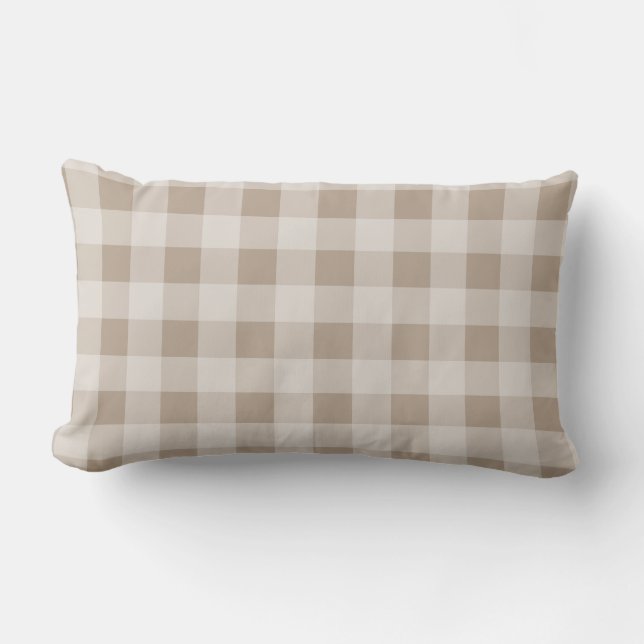 Coussin Rectangle Automne Feuillage Feuille Brown Motif plat (Recto)