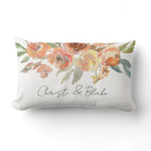 Automne Floral NOM & NOM Jeter Pillow Newlyweds