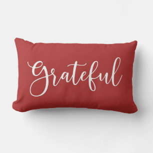 Coussin Rectangle Automne Rouge et blanc Script Gratuit