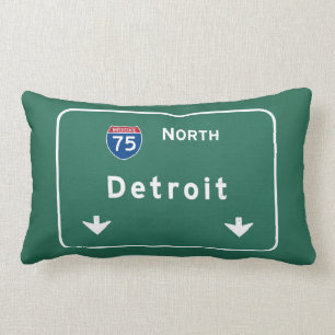 Coussin Rectangle Autoroute d'autoroute nationale de Detroit