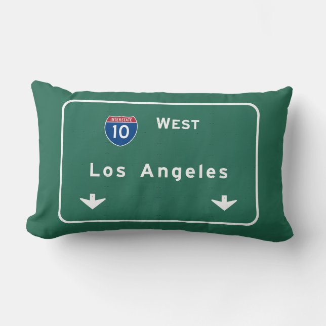 Coussin Rectangle Autoroute d'autoroute nationale de Los Angeles la (Recto)