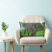 Coussin Rectangle Aventure de dinosaure à long cou dans la jungle (Chaise)