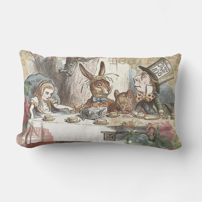 Coussin Rectangle Aventures d'Alice au Pays des Merveilles Art de la (Recto)