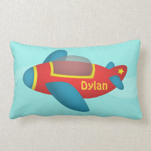 Coussin Rectangle Avion à réaction mignon et coloré pour enfants