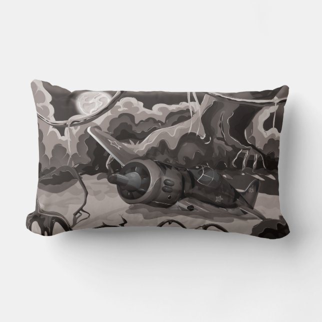Coussin Rectangle Avion de chasse de la Seconde Guerre mondiale écra (Recto)