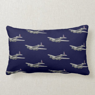 Coussin Rectangle Avions vintages 2 des USA de 2ÈME GUERRE MONDIALE