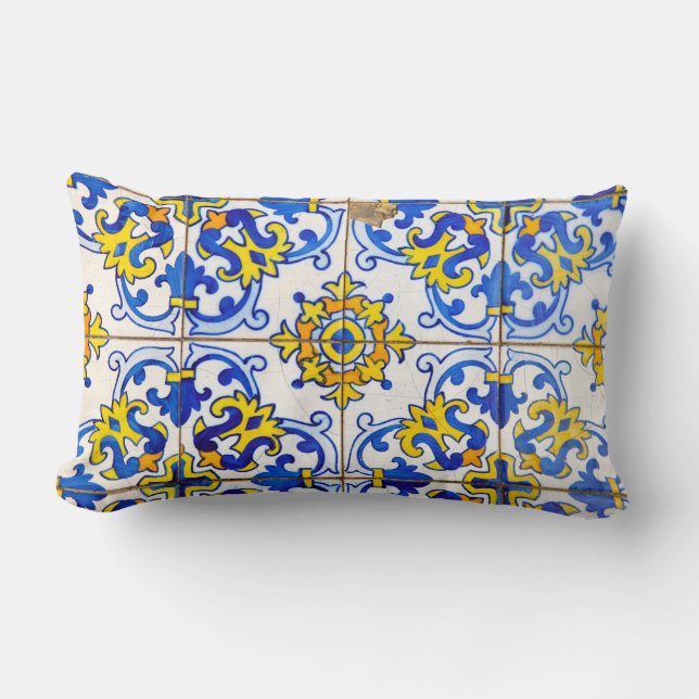 Coussin Rectangle Azulejos Céramique Mosaïque portugaise (Recto)