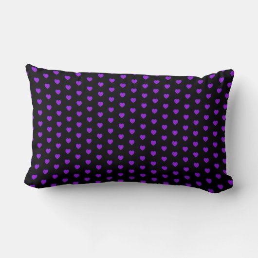 Coussin Rectangle B&W Purple Hearts Beating (Verso)