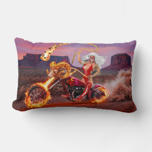 COUSSIN RECTANGLE BABES MOTOCYCLISTES REBELLES VAMPIRES