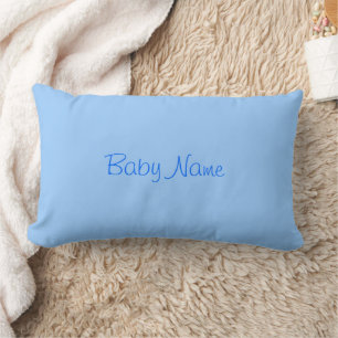 Coussin Rectangle Baby Boy Name Sky Blue