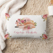Coussin Rectangle Baby Fox rose Floral (Couverture)