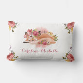 Coussin Rectangle Baby Fox rose Floral (Recto)