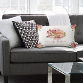 Coussin Rectangle Baby Fox rose Floral