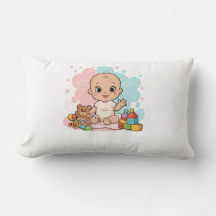 Coussin Rectangle Baby Lumbar Nursery Jeu d'oreiller