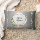 Coussin Rectangle Bagues dorées botaniques romantiques pour annivers (Couverture)