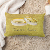 Coussin Rectangle Bagues élégantes Mariage simple (Couverture)