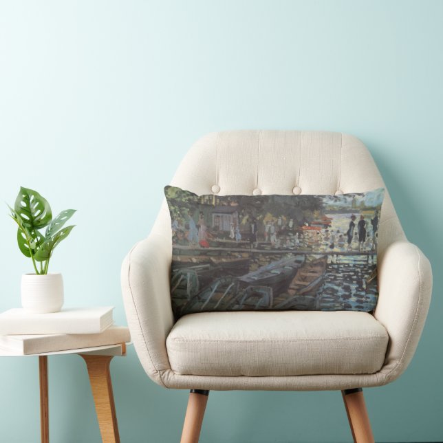 Coussin Rectangle Baigneurs à La Grenouillère par Claude Monet (Chaise)