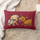 Coussin Rectangle Baisers de nez de bébé du chien (Couverture)