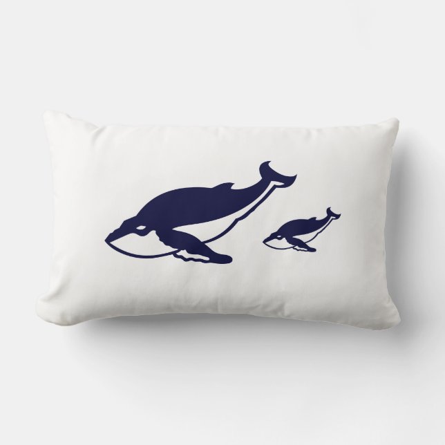 Coussin Rectangle Baleine à bosse (Recto)