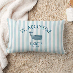 Coussin Rectangle Baleine de plage personnalisée St Augustine Florid